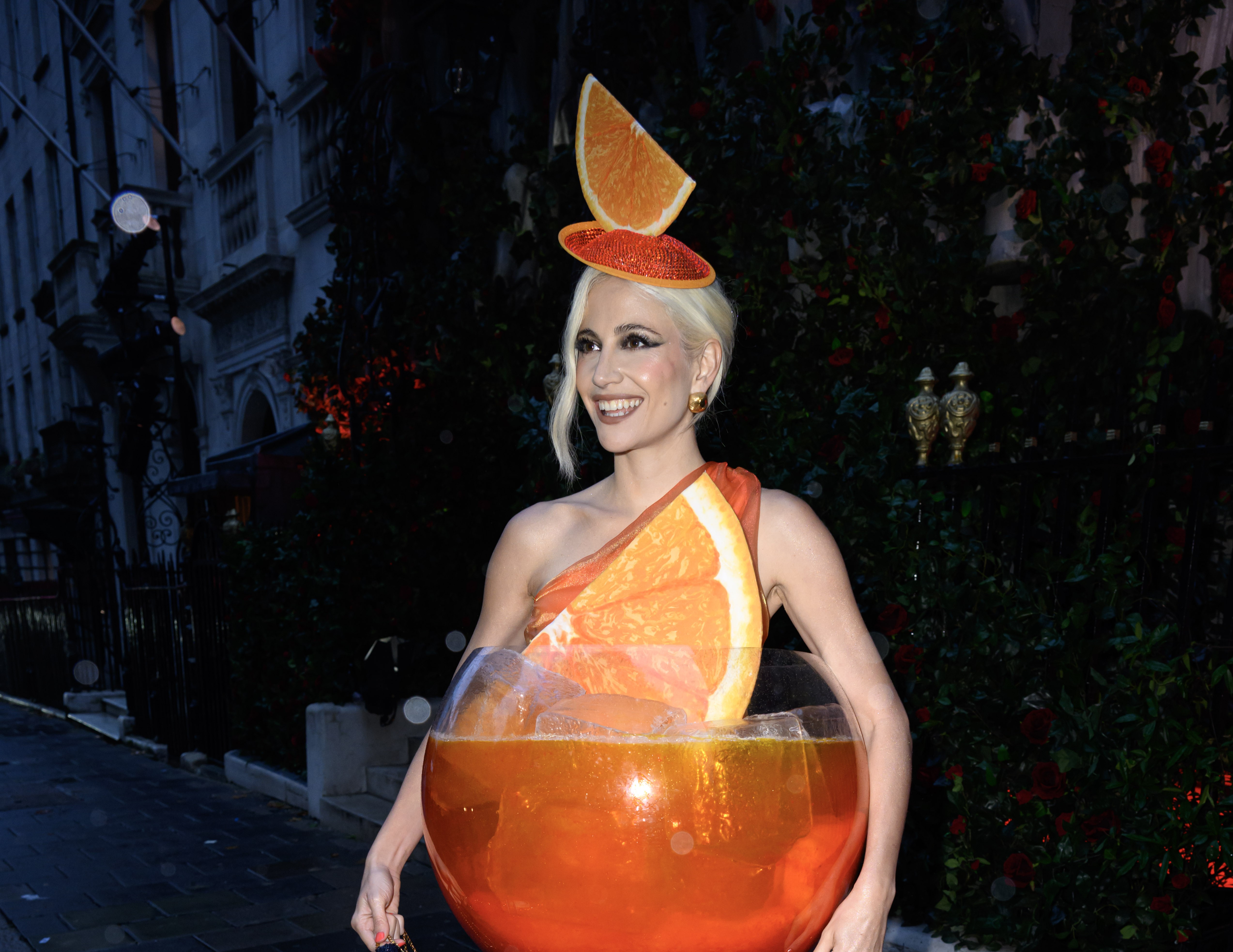 Pixie Lott dressed as an Aperol Spritz