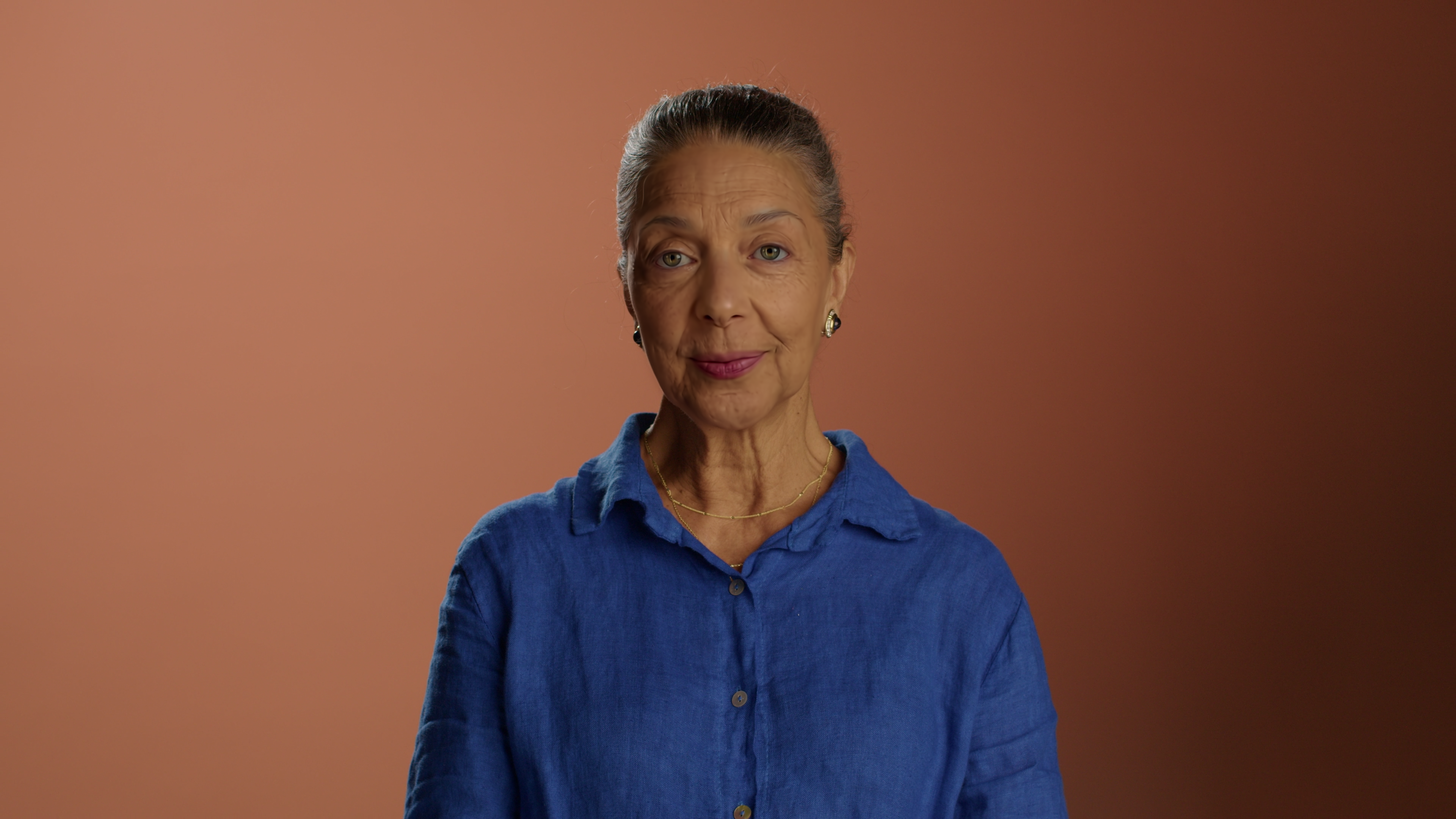 woman looking directly at you