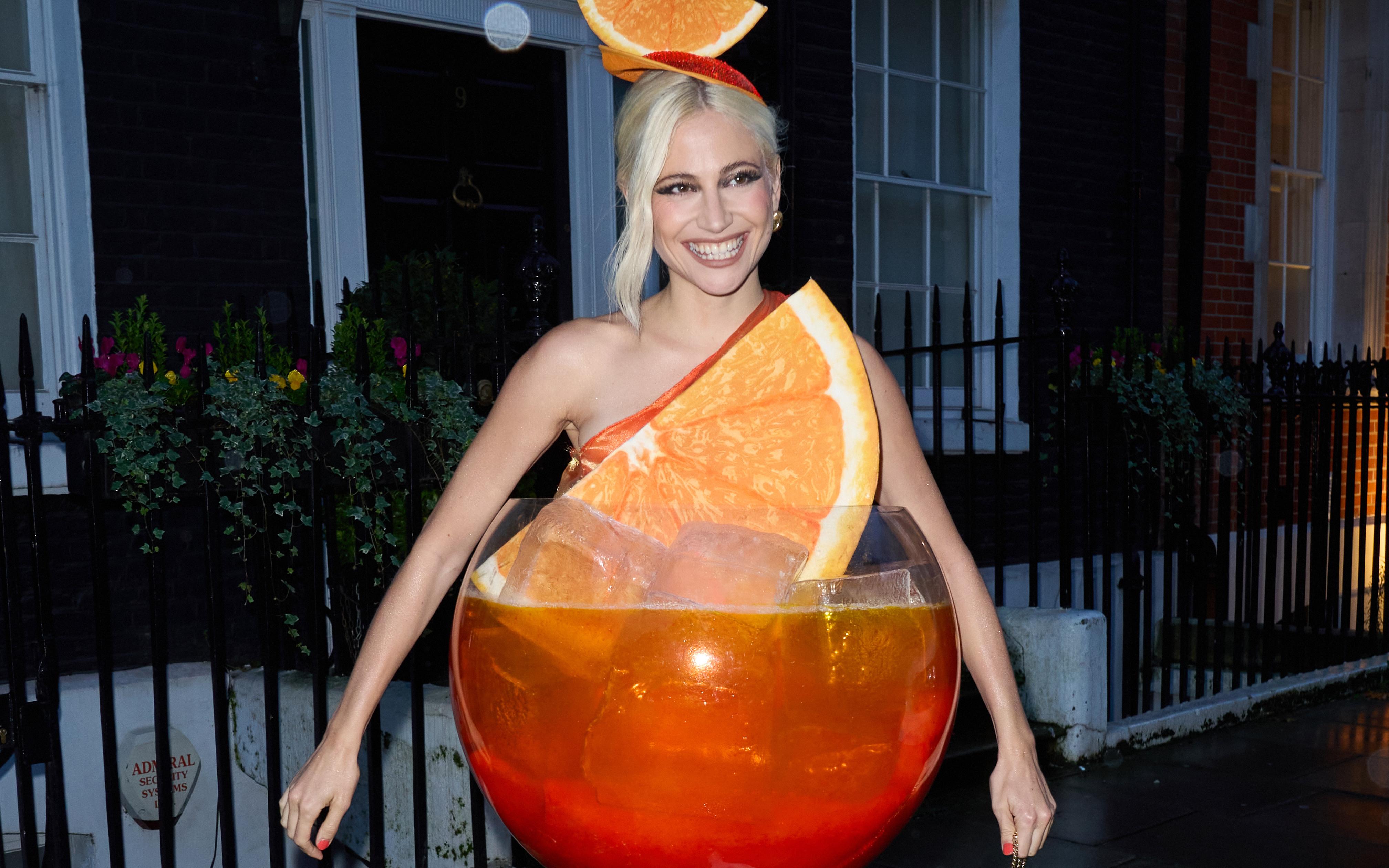 Pixie Lott dressed as Aperol Spritz